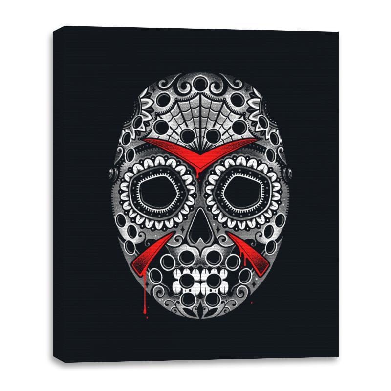 Sugar Skull Slasher - Canvas Wraps Canvas Wraps RIPT Apparel 16x20 / Black