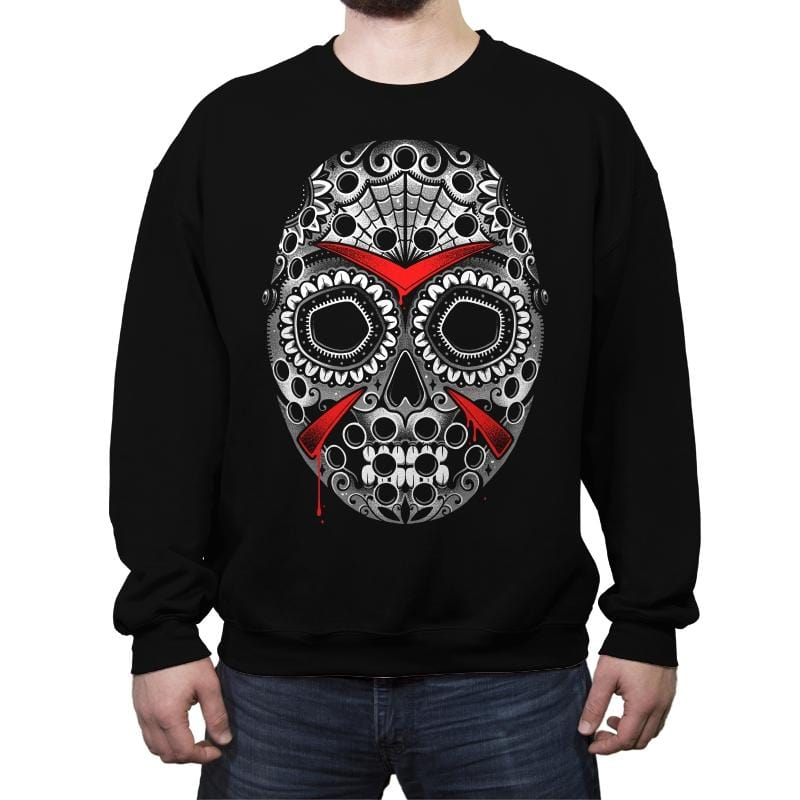 Sugar Skull Slasher - Crew Neck Sweatshirt Crew Neck Sweatshirt RIPT Apparel Small / Black