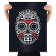 Sugar Skull Slasher - Prints Posters RIPT Apparel 18x24 / Black