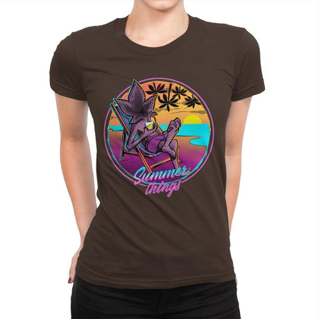 Summer Things - Womens Premium T-Shirts RIPT Apparel Small / Dark Chocolate