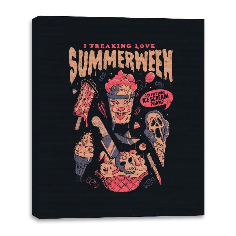 Summerween - Canvas Wraps Canvas Wraps RIPT Apparel 16x20 / Black