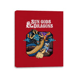 Sun Gods and Dragons - Canvas Wraps Canvas Wraps RIPT Apparel 11x14 / Red