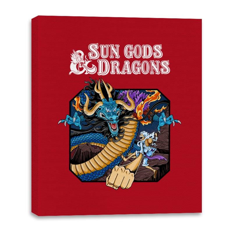 Sun Gods and Dragons - Canvas Wraps Canvas Wraps RIPT Apparel 16x20 / Red