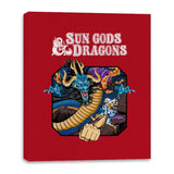 Sun Gods and Dragons - Canvas Wraps Canvas Wraps RIPT Apparel 16x20 / Red