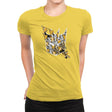 Sunny Stormy Tessellation - 80s Blaarg - Womens Premium T-Shirts RIPT Apparel Small / Vibrant Yellow