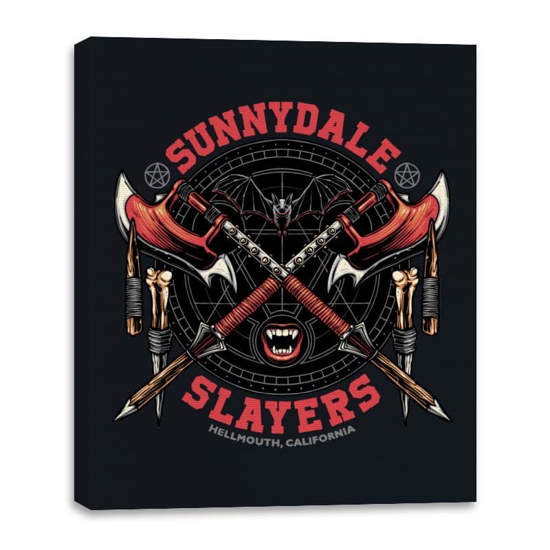 Sunnydale Slayers - Canvas Wraps Canvas Wraps RIPT Apparel 16x20 / Black