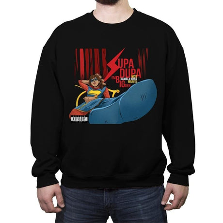 Supa Dupa Big - Crew Neck Sweatshirt Crew Neck Sweatshirt RIPT Apparel Small / Black