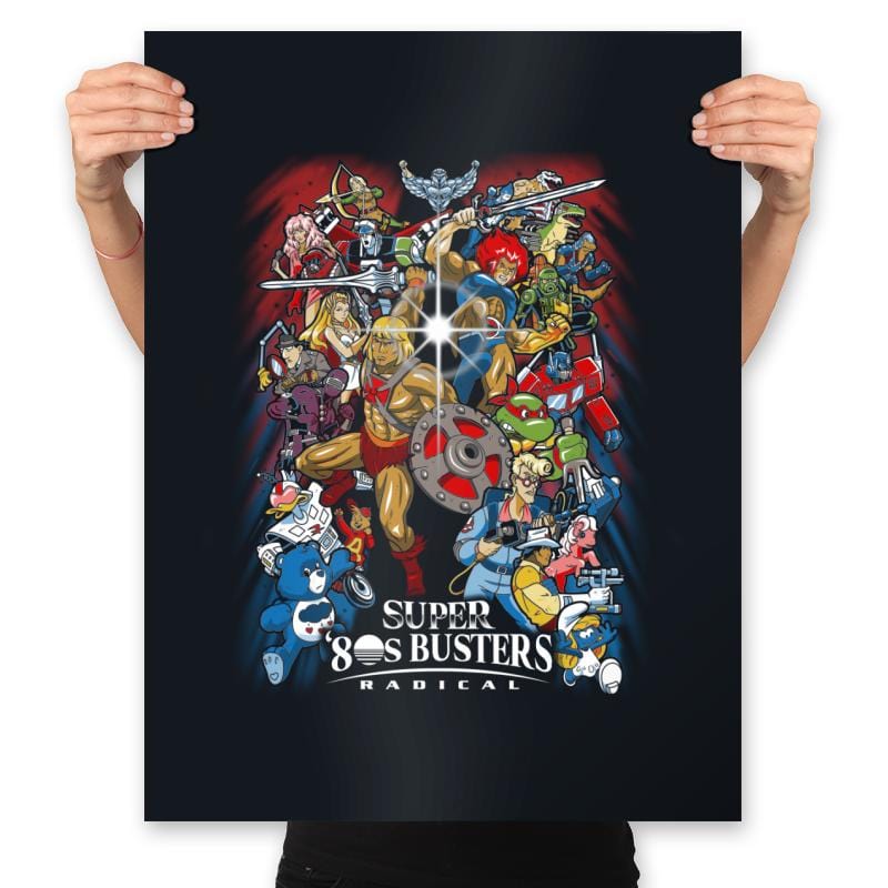 Super 80s Busters - Best Seller - Prints Posters RIPT Apparel 18x24 / Black