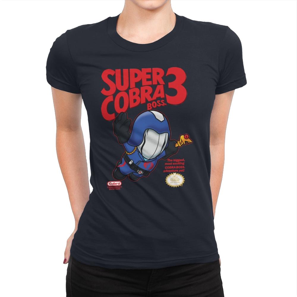 Super Cobra Boss - Womens Premium T-Shirts RIPT Apparel Small / Midnight Navy