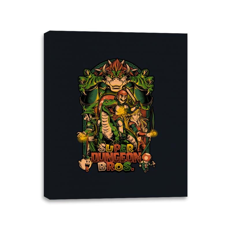 Super Dungeon Bros - Canvas Wraps Canvas Wraps RIPT Apparel 11x14 / Black