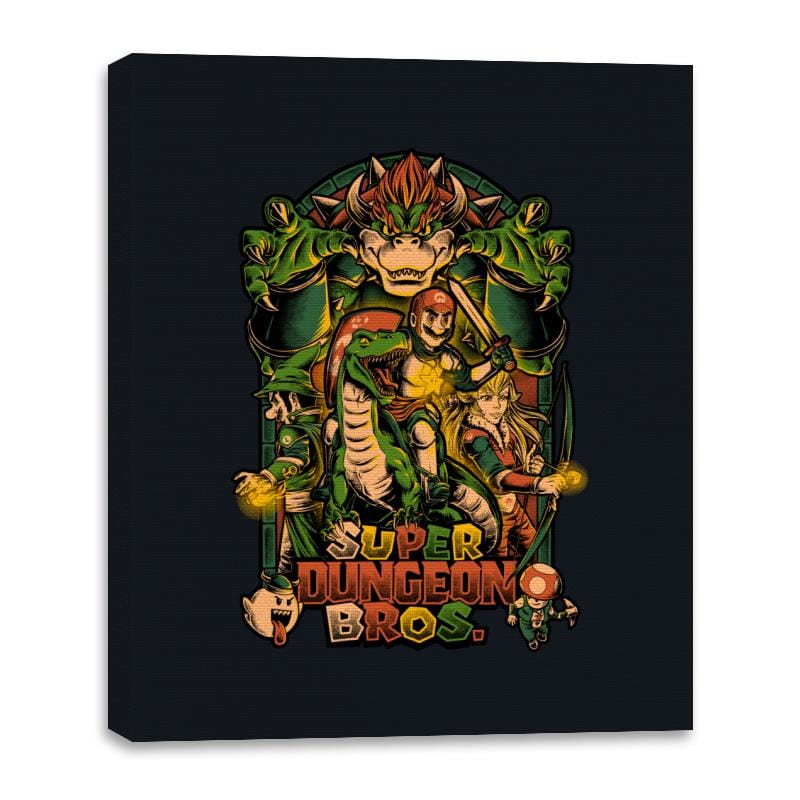 Super Dungeon Bros - Canvas Wraps Canvas Wraps RIPT Apparel 16x20 / Black