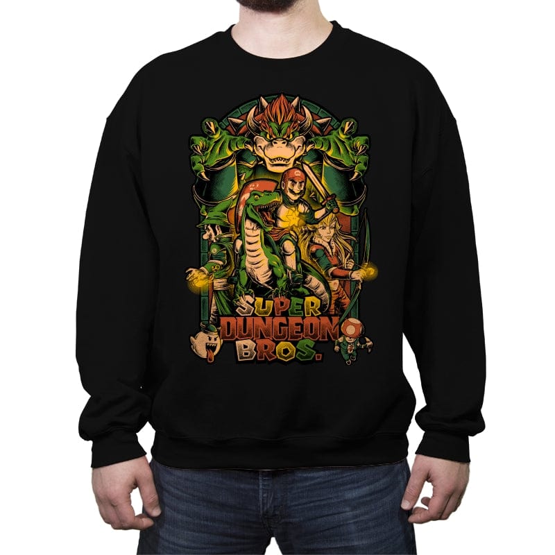 Super Dungeon Bros - Crew Neck Sweatshirt Crew Neck Sweatshirt RIPT Apparel Small / Black