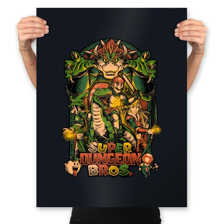 Super Dungeon Bros - Prints Posters RIPT Apparel 18x24 / Black