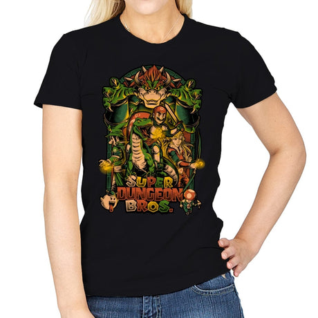 Super Dungeon Bros - Womens T-Shirts RIPT Apparel Small / Black