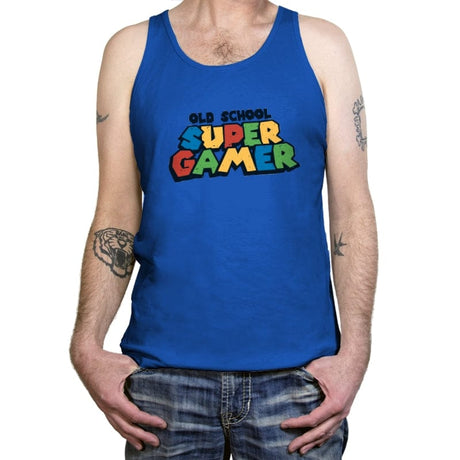 Super Gamer - Tanktop Tanktop RIPT Apparel X-Small / True Royal