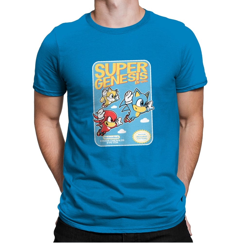 Super Genesis Bros. - Mens Premium T-Shirts RIPT Apparel Small / Turqouise