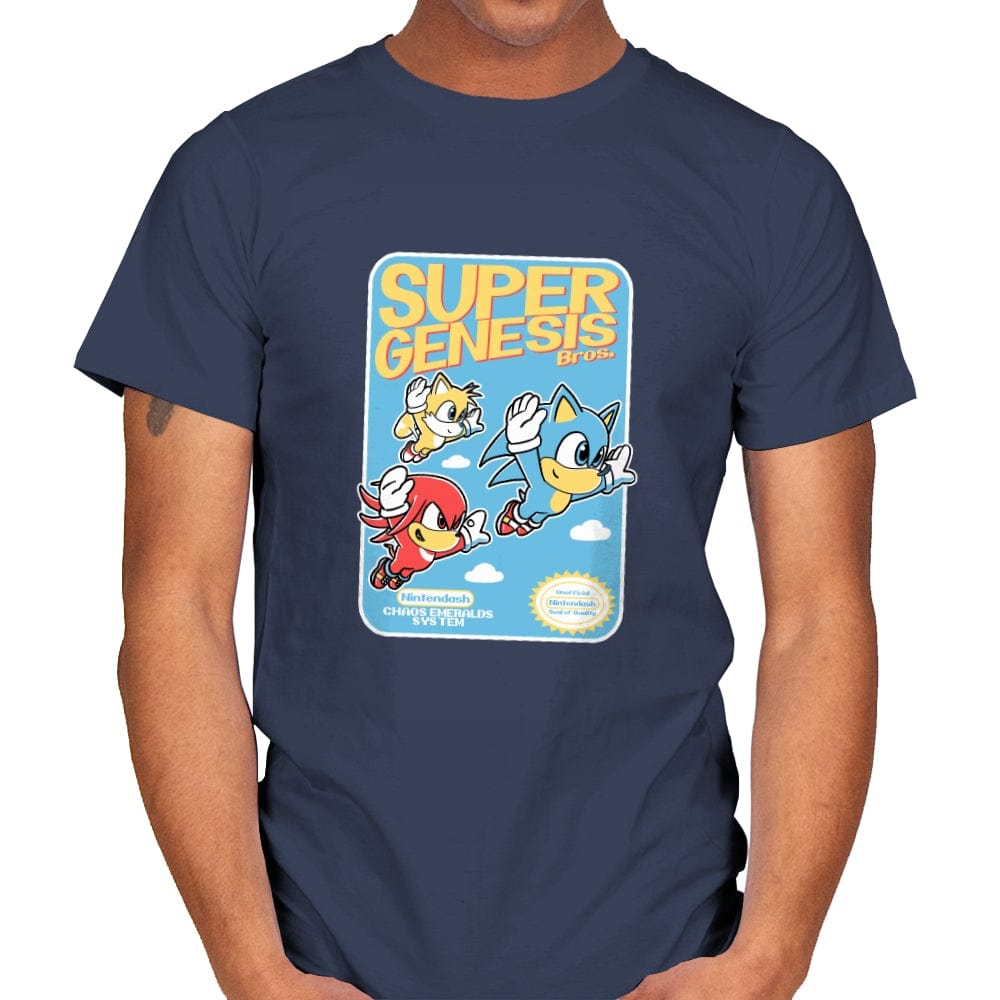 Super Genesis Bros. - Mens T-Shirts RIPT Apparel Small / Navy