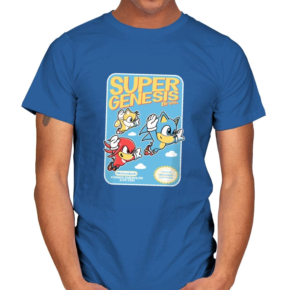 Super Genesis Bros. - Mens T-Shirts RIPT Apparel Small / Royal