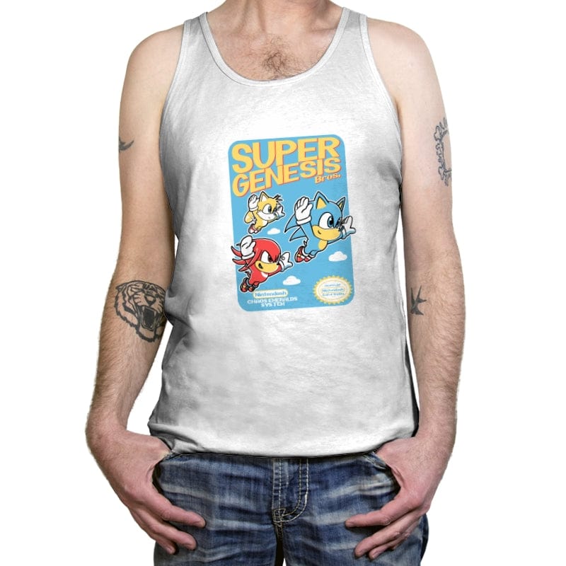 Super Genesis Bros. - Tanktop Tanktop RIPT Apparel X-Small / White