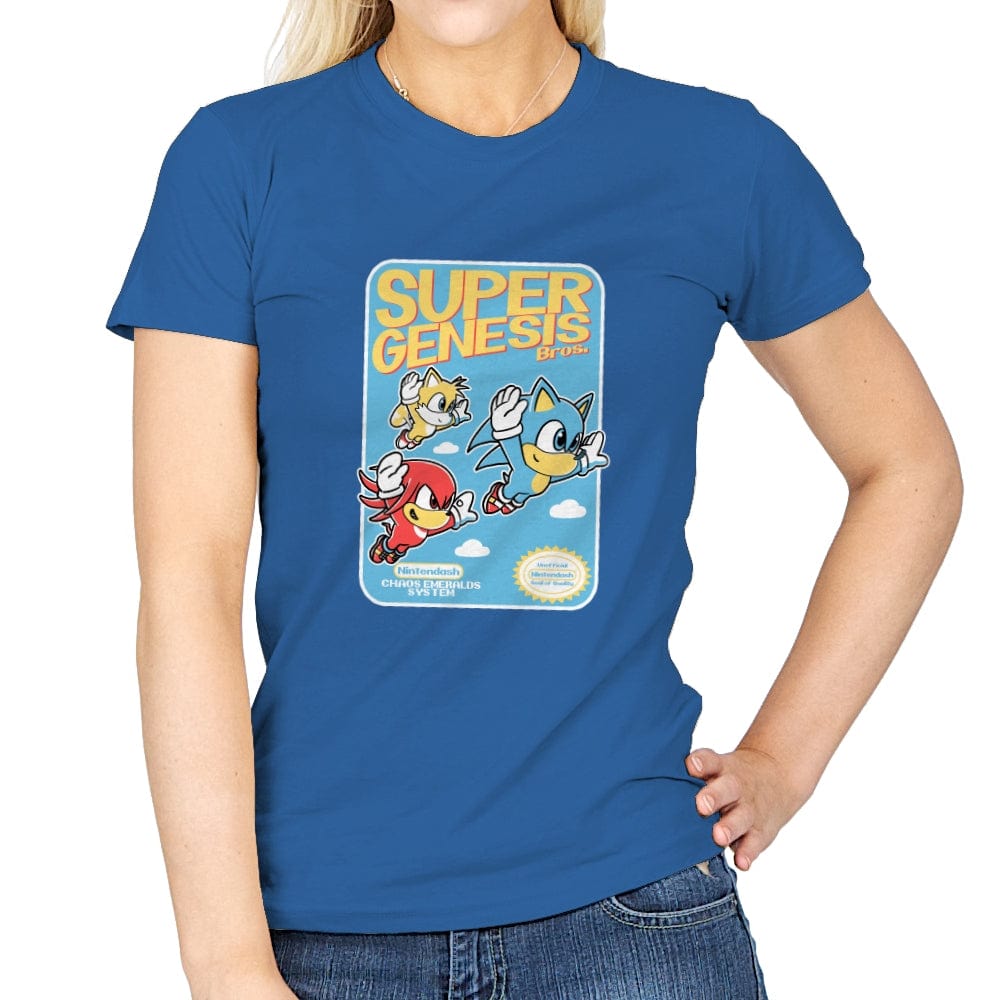 Super Genesis Bros. - Womens T-Shirts RIPT Apparel Small / Royal