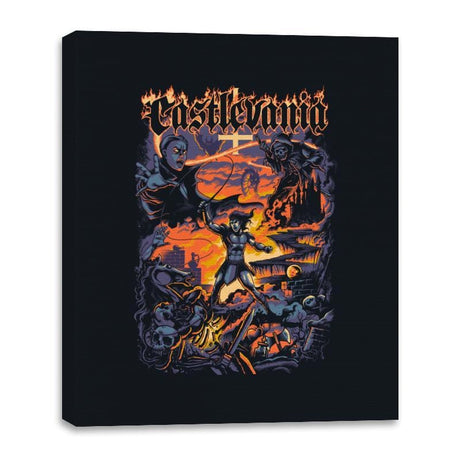 Super Metalvania - Canvas Wraps Canvas Wraps RIPT Apparel 16x20 / Black