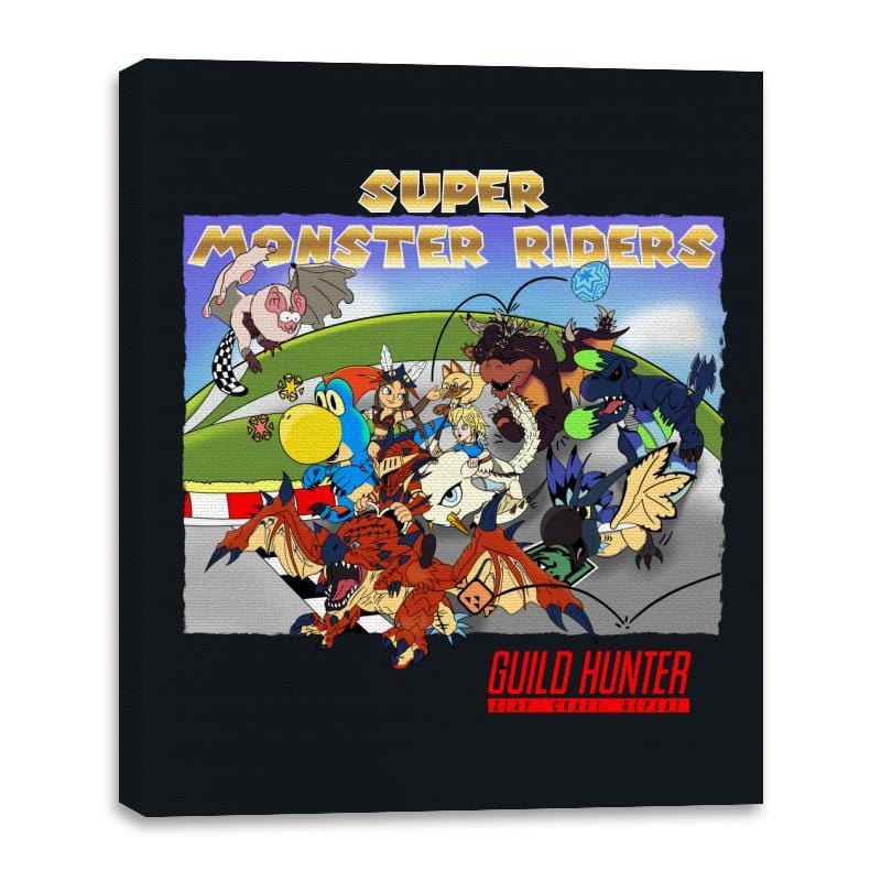 Super Monster Riders - Canvas Wraps Canvas Wraps RIPT Apparel 16x20 / Black