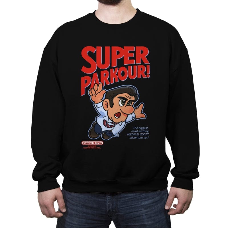 Super Parkour - Crew Neck Sweatshirt Crew Neck Sweatshirt RIPT Apparel Small / Black