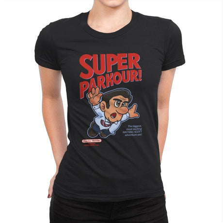 Super Parkour - Womens Premium T-Shirts RIPT Apparel Small / Black