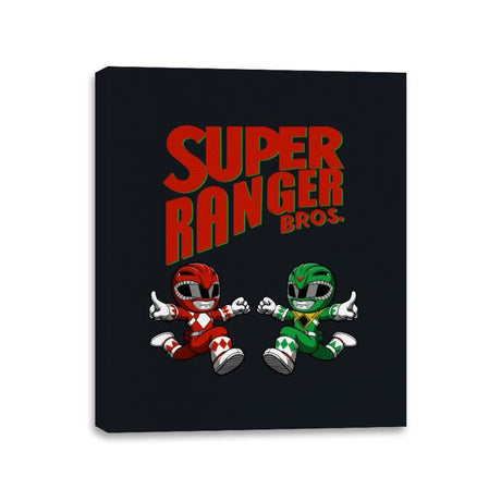 Super Ranger Bros - Canvas Wraps Canvas Wraps RIPT Apparel 11x14 / Black