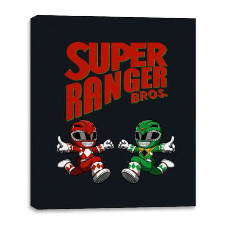 Super Ranger Bros - Canvas Wraps Canvas Wraps RIPT Apparel 16x20 / Black