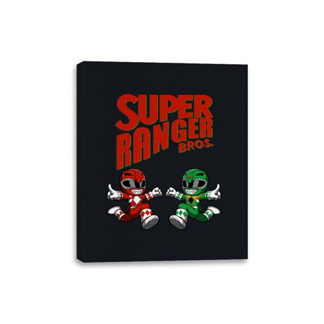 Super Ranger Bros - Canvas Wraps Canvas Wraps RIPT Apparel 8x10 / Black