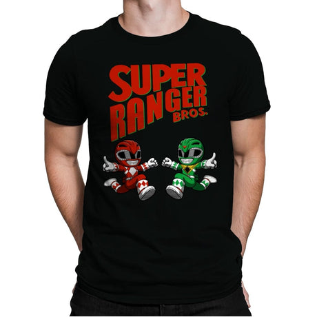 Super Ranger Bros - Mens Premium T-Shirts RIPT Apparel Small / Black