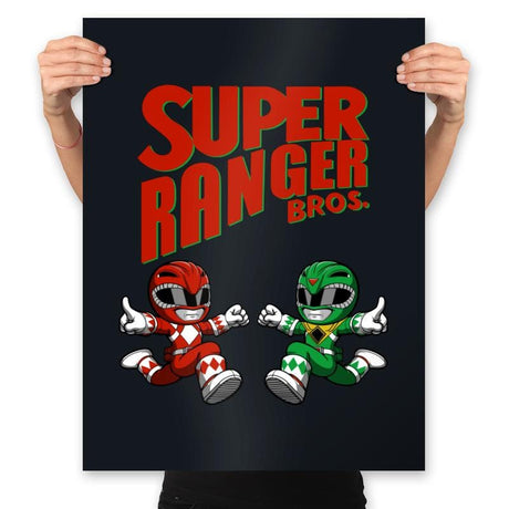 Super Ranger Bros - Prints Posters RIPT Apparel 18x24 / Black