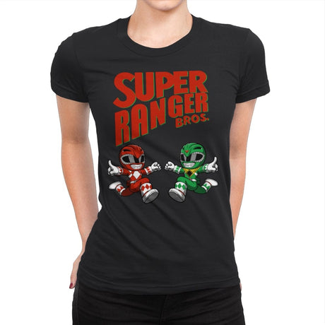 Super Ranger Bros - Womens Premium T-Shirts RIPT Apparel Small / Black