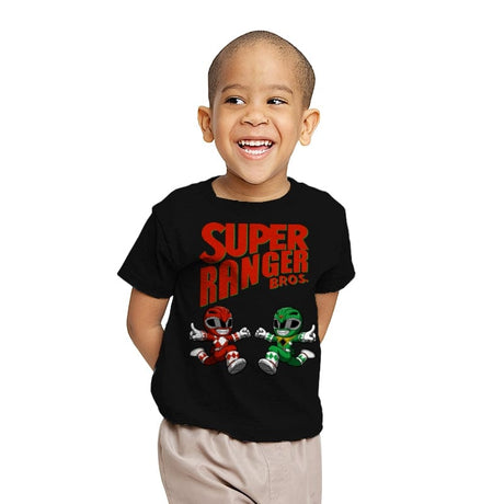 Super Ranger Bros - Youth T-Shirts RIPT Apparel X-small / Black