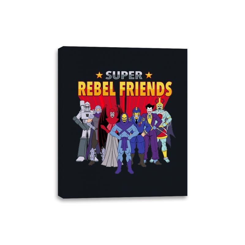 Super Rebel Friends - Canvas Wraps Canvas Wraps RIPT Apparel 8x10 / Black