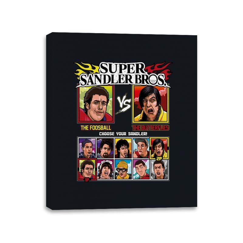 Super Sandler Bros - Retro Fighter Series - Canvas Wraps Canvas Wraps RIPT Apparel 11x14 / Black