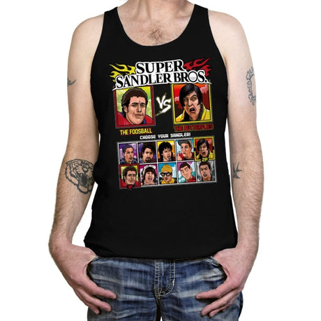 Super Sandler Bros - Retro Fighter Series - Tanktop Tanktop RIPT Apparel X-Small / Black