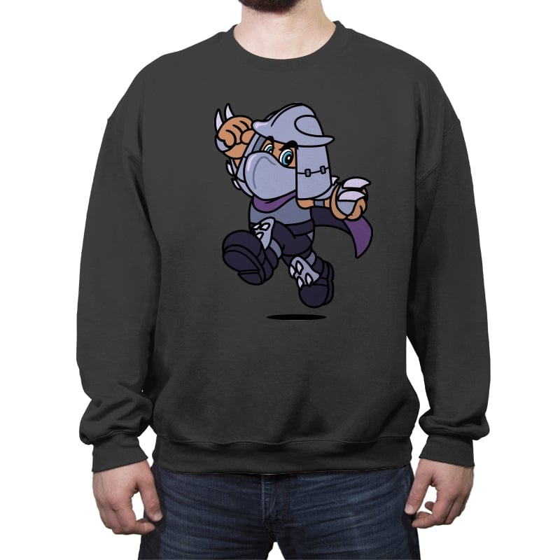 Super Shredder World - Crew Neck Sweatshirt Crew Neck Sweatshirt RIPT Apparel Small / Charcoal