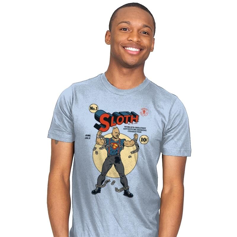 Super Sloth No. 1 - Mens T-Shirts RIPT Apparel Small / Baby Blue