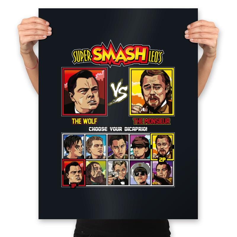 Super Smash Leos - Retro Fighter Series - Prints Posters RIPT Apparel 18x24 / Black