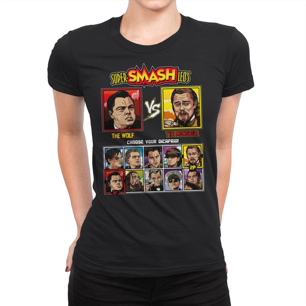 Super Smash Leos - Retro Fighter Series - Womens Premium T-Shirts RIPT Apparel Small / Black