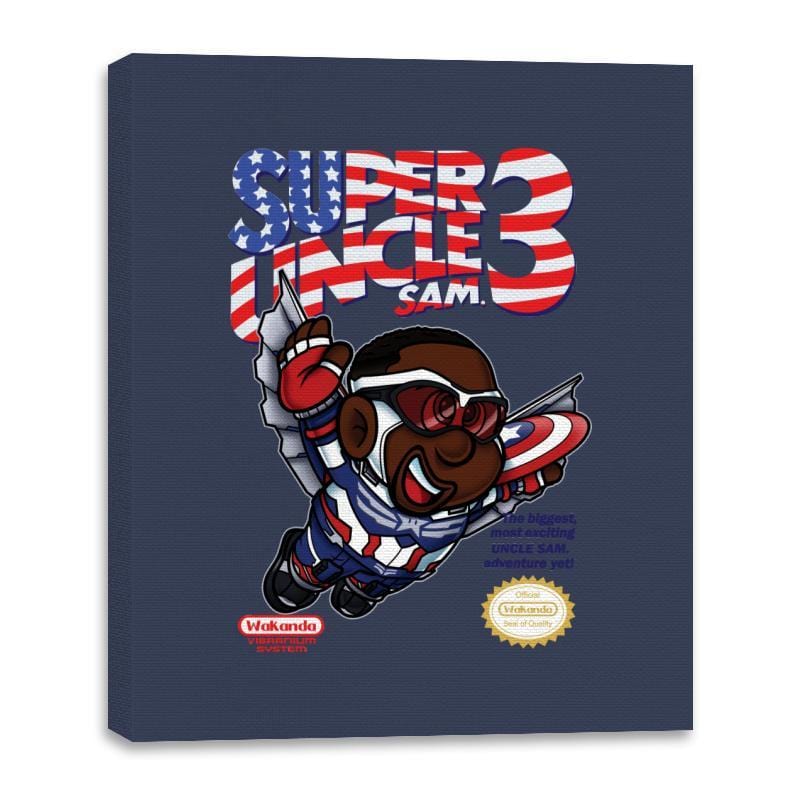 Super Uncle Sam - Canvas Wraps Canvas Wraps RIPT Apparel 16x20 / Navy