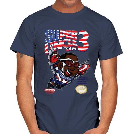 Super Uncle Sam - Mens T-Shirts RIPT Apparel Small / Navy