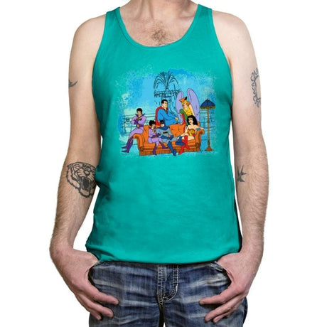 SuperFriends - Tanktop Tanktop RIPT Apparel X-Small / Neon Blue