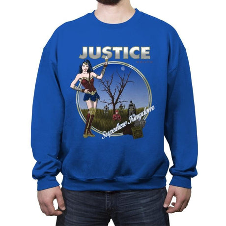 Superhero Kingdom - Crew Neck Sweatshirt Crew Neck Sweatshirt RIPT Apparel Small / Royal