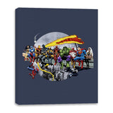 Superheroes Lunch Atop A Skyscraper - Best Seller - Canvas Wraps Canvas Wraps RIPT Apparel 16x20 / Navy