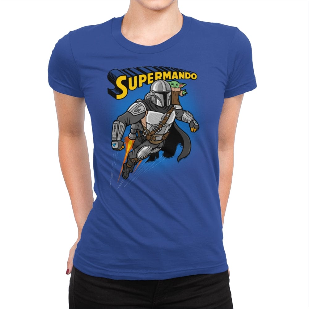 Supermando - Womens Premium T-Shirts RIPT Apparel Small / Royal