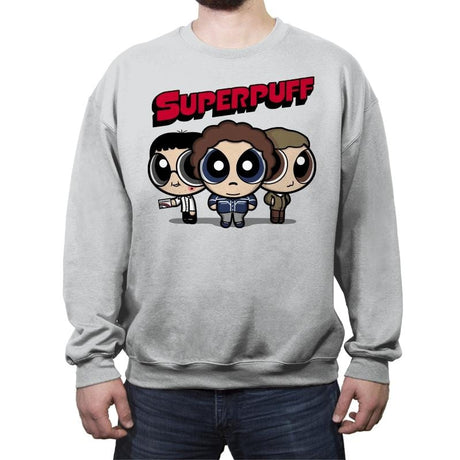 Superpuff! - Crew Neck Sweatshirt Crew Neck Sweatshirt RIPT Apparel Small / Sport Gray