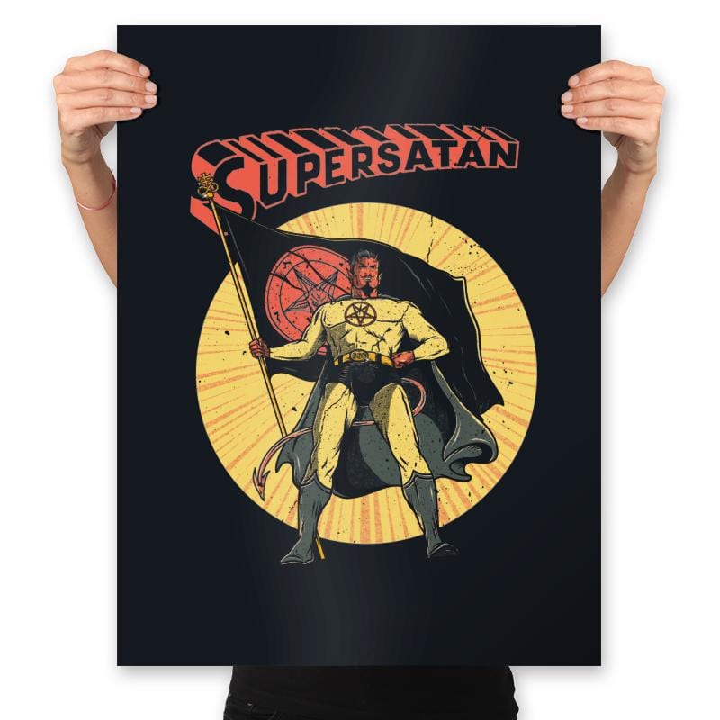 SuperSatan Lives - Prints Posters RIPT Apparel 18x24 / Black